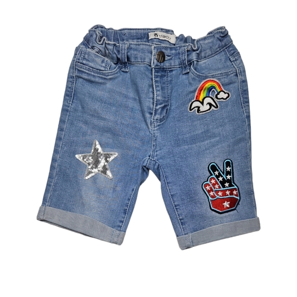 Tractr Girls Blue Jean Shorts Size 10 - Picture 1 of 5